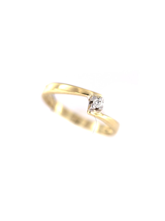 Yellow gold engagement ring with diamond DGBR09-12