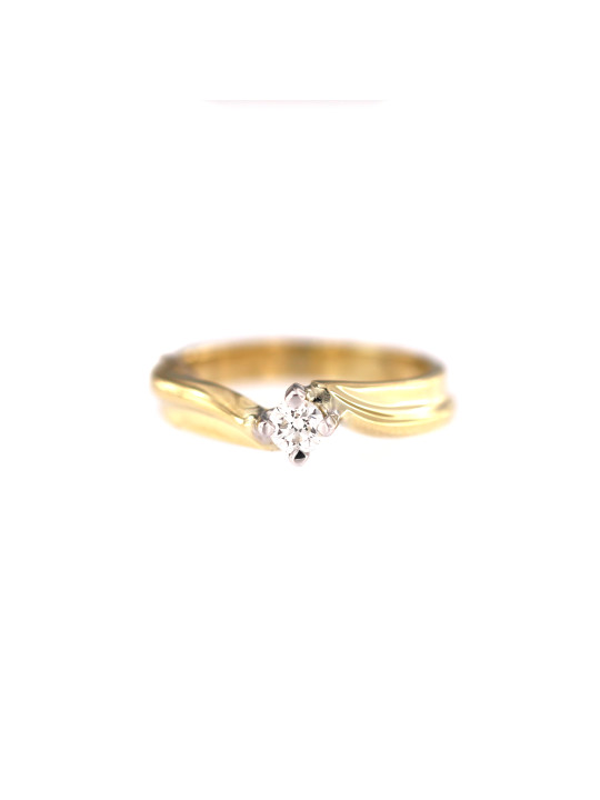 Yellow gold engagement ring with diamond DGBR09-13