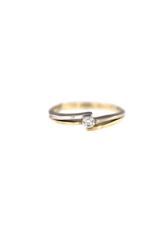 Yellow gold engagement ring with diamond DGBR09-14