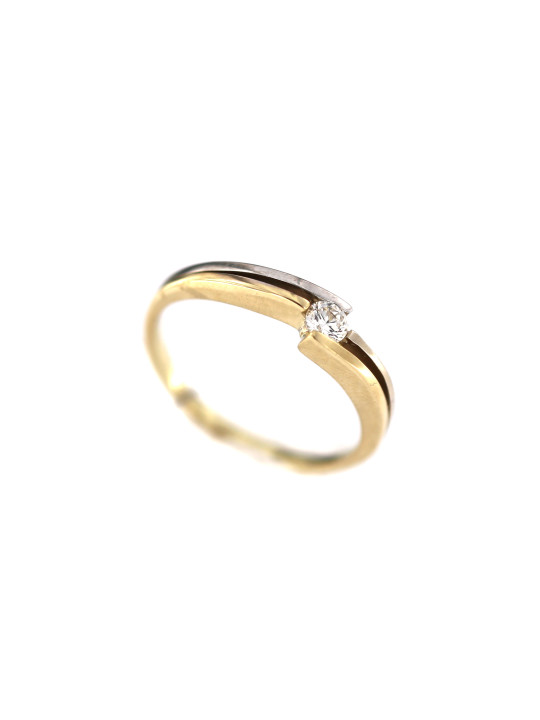 Yellow gold engagement ring with diamond DGBR09-14