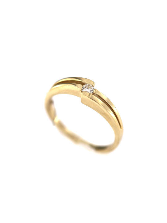 Yellow gold engagement ring with diamond DGBR09-15