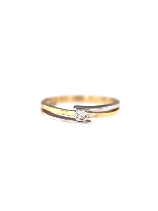 Yellow gold engagement ring with diamond DGBR09-17