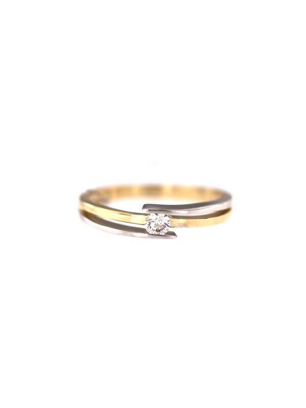 Yellow gold engagement ring with diamond DGBR09-17