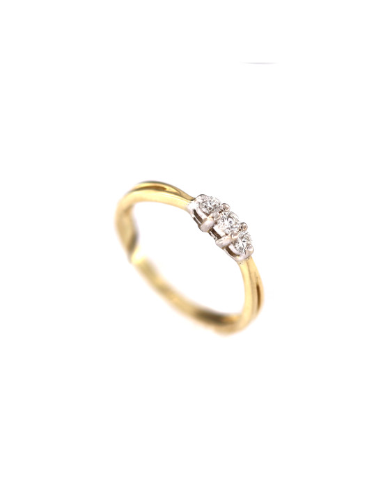 Yellow gold engagement ring with diamond DGBR08-19