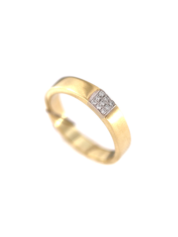 Yellow gold ring with diamond DGBR08-16