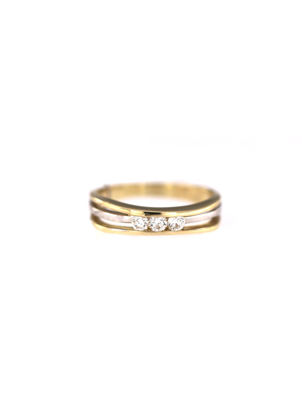 Yellow gold ring with diamond DGBR08-17