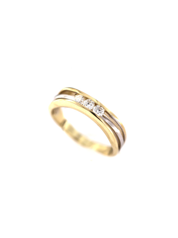 Yellow gold ring with diamond DGBR08-17
