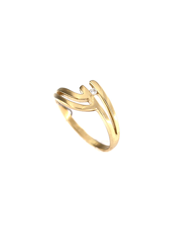 Yellow gold ring with diamonds DGBR11-22