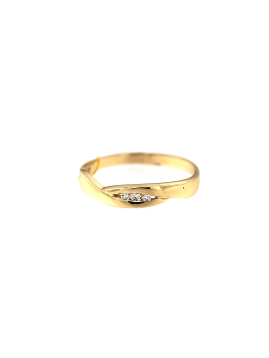 Yellow gold ring with diamond DGBR08-11