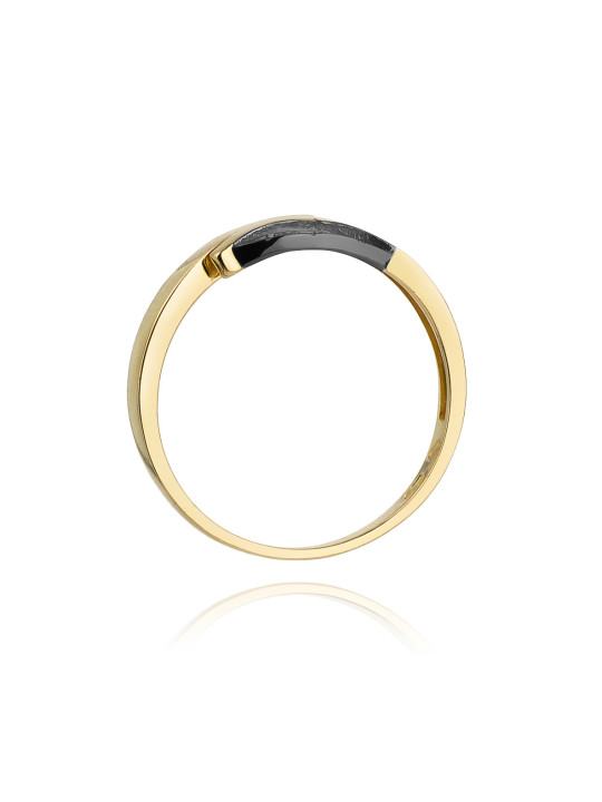 Yellow gold ring with diamonds DGBR12-JD-02
