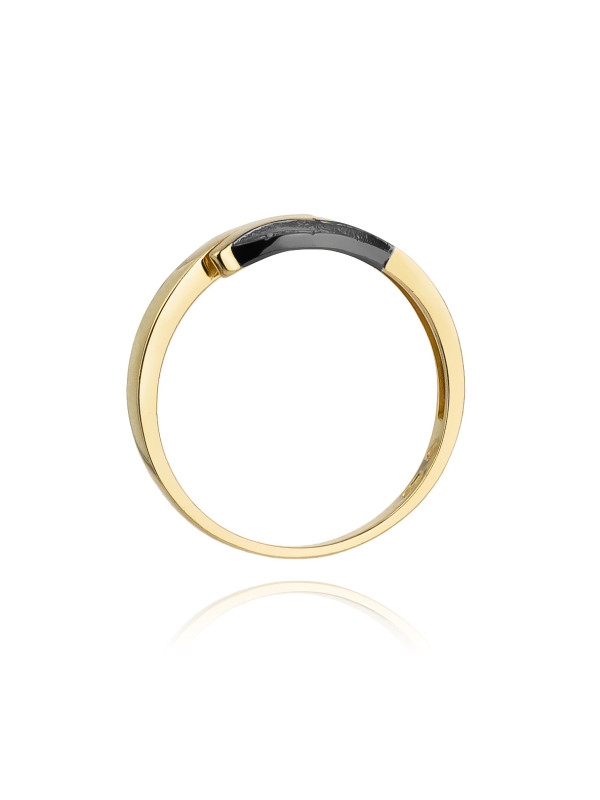 Yellow gold ring with diamonds DGBR12-JD-02