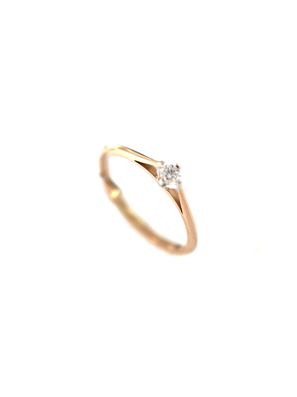 Rose gold engagement ring with diamond DRBR01-52 16MM