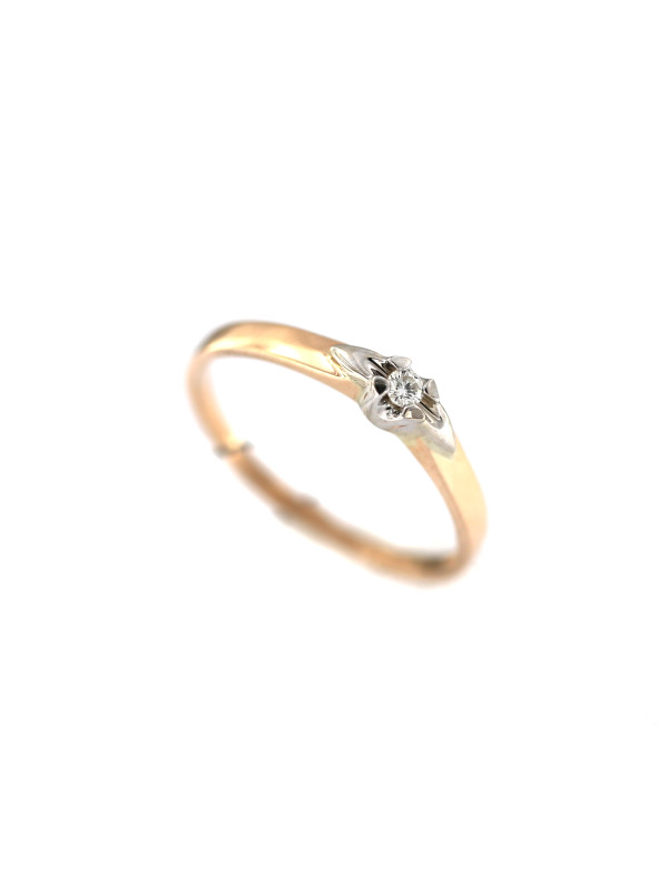 Rose gold engagement ring with diamond DRBR01-54