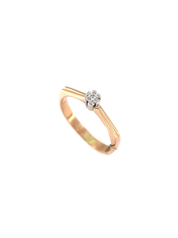 Rose gold ring with diamond DRBR02-45