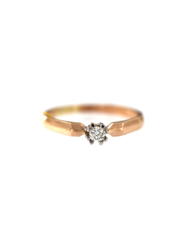 Rose gold ring with diamond DRBR03-08