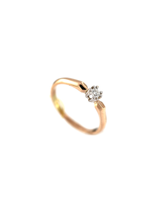Rose gold ring with diamond DRBR03-08