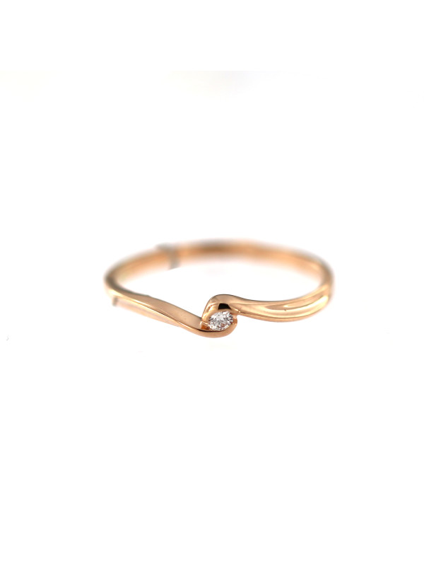 Rose gold ring with diamond DRBR10-27