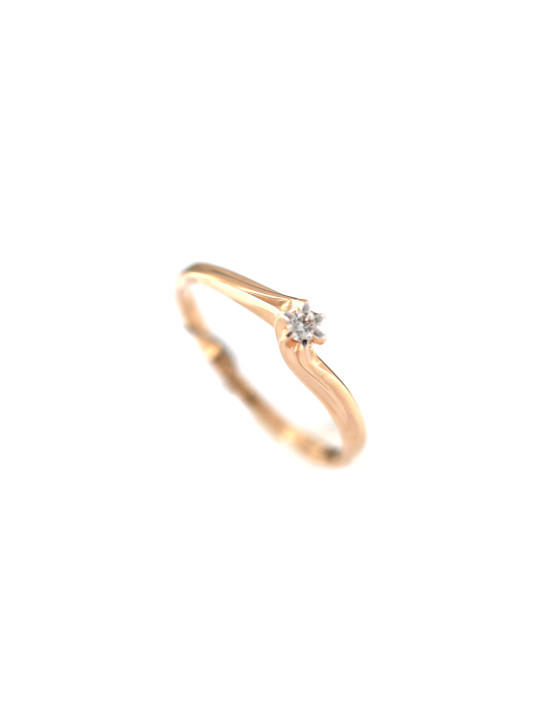 Rose gold ring with diamond DRBR10-28