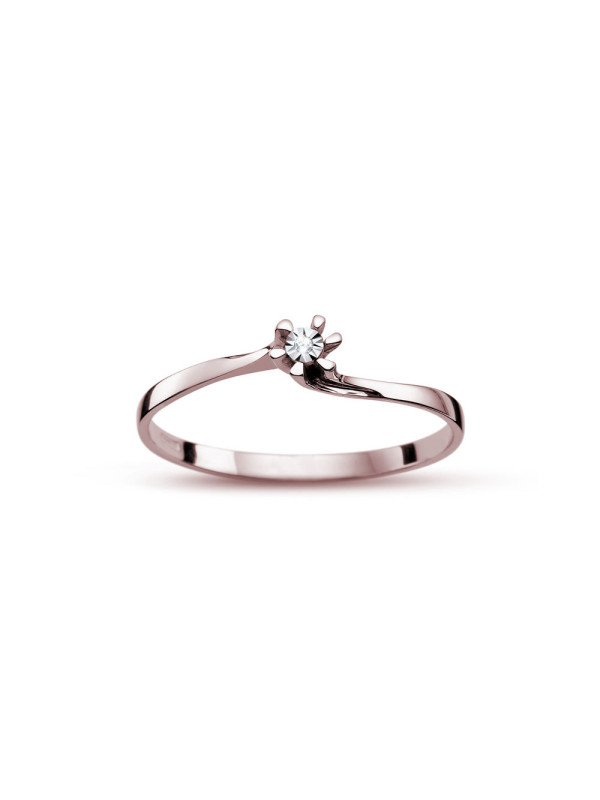 Rose gold ring with diamond DRBR10-29