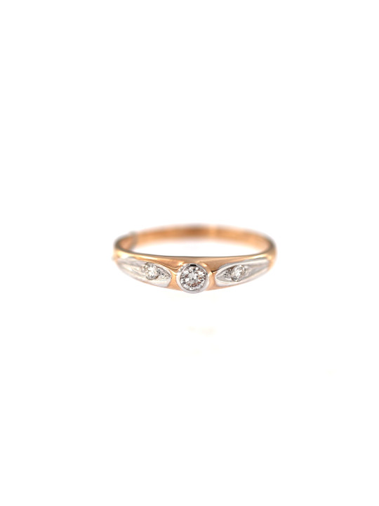 Rose gold ring with diamonds DRBR14-14