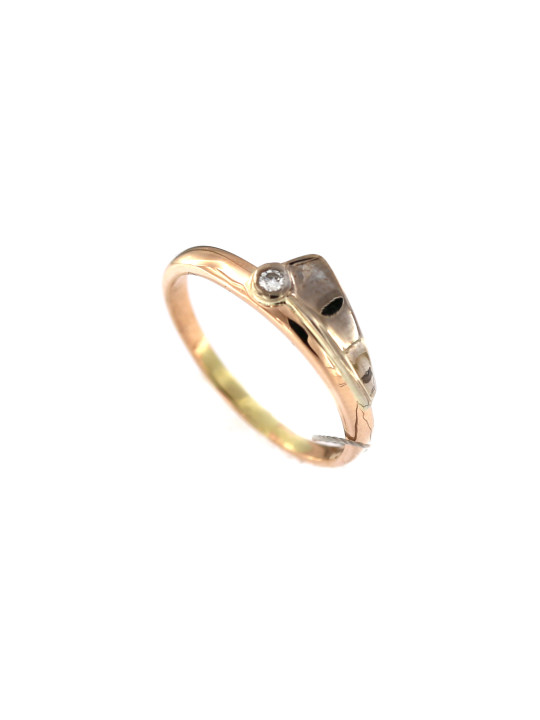 Rose gold ring with diamonds DRBR15-11