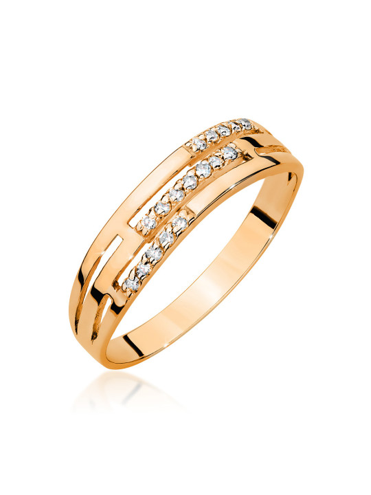 Rose gold ring with diamond DRBR15-16