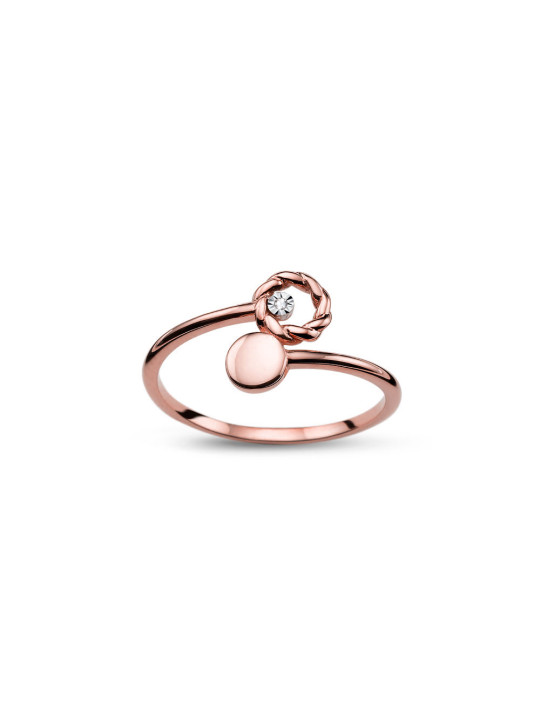Rose gold ring with diamond DRBR16-16