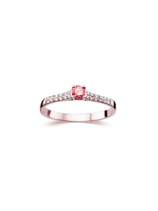 Rose gold ring with ruby DRBR17-RU-03