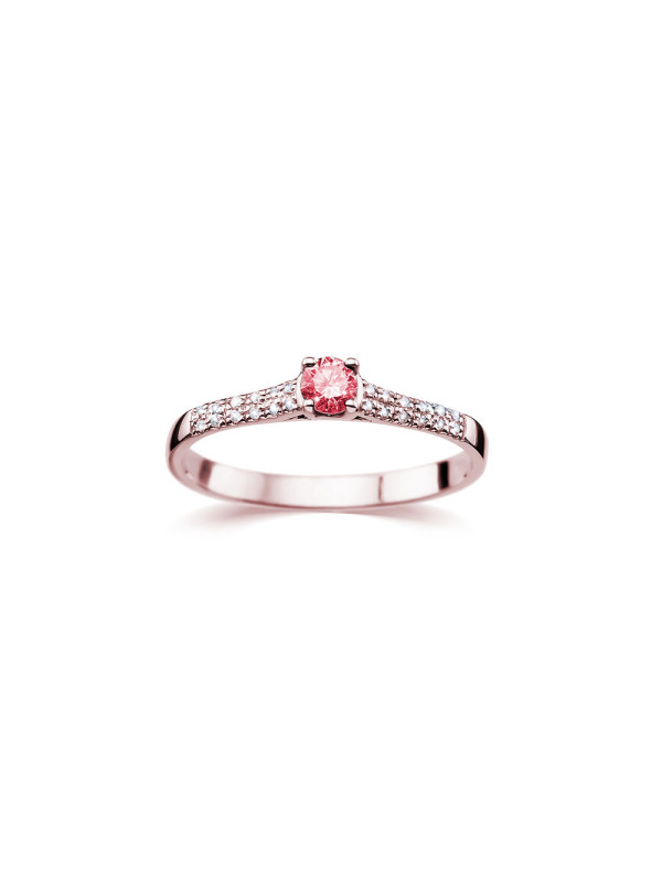 Rose gold ring with ruby DRBR17-RU-03