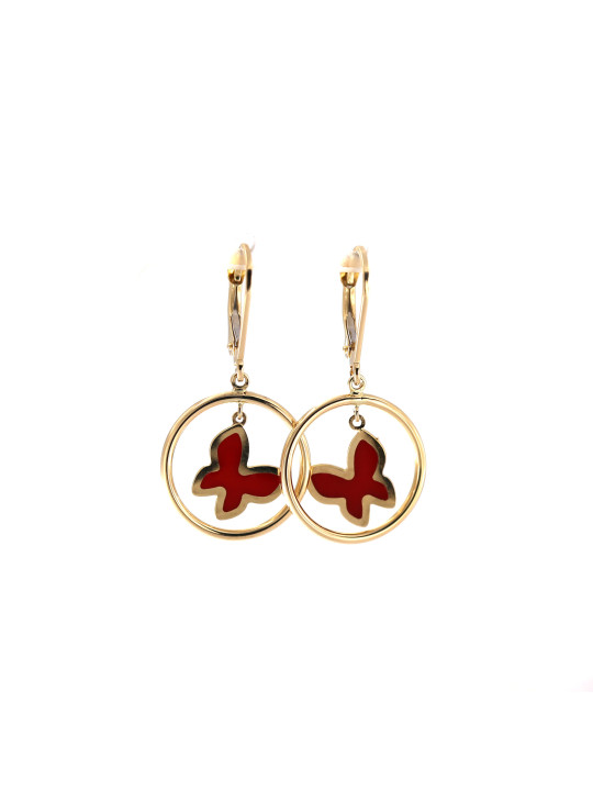 Yellow gold drop earrings BGA04-04-21