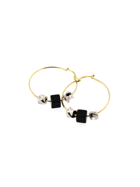Yellow gold hoop earrings BGA01-J-04