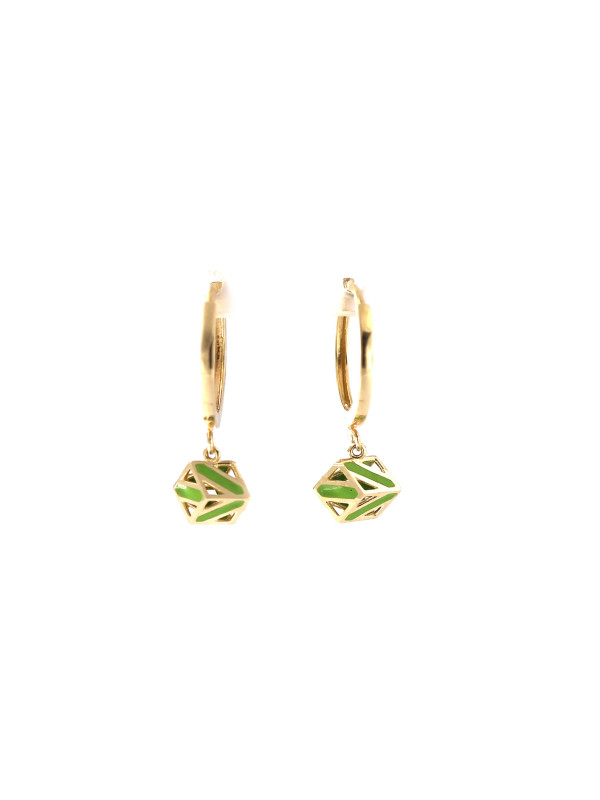 Yellow gold hoop earrings BGR01-09-13