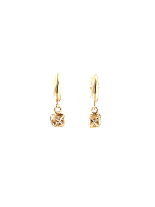 Yellow gold hoop earrings BGR01-09-14