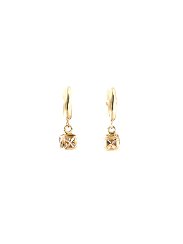 Yellow gold hoop earrings BGR01-09-14