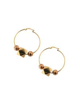 Yellow gold hoop earrings BGR01-11-01