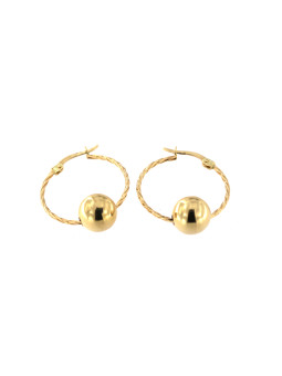 Yellow gold hoop earrings BGR01-11-02