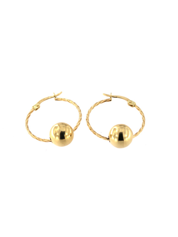 Yellow gold hoop earrings BGR01-11-02