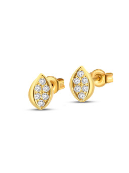 Yellow gold earrings with diamonds BGBR01-11-04