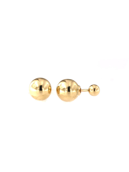 Yellow gold ball stud earrings BGV05-03-06