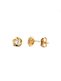 Yellow gold stud earrings BGV07-10-10