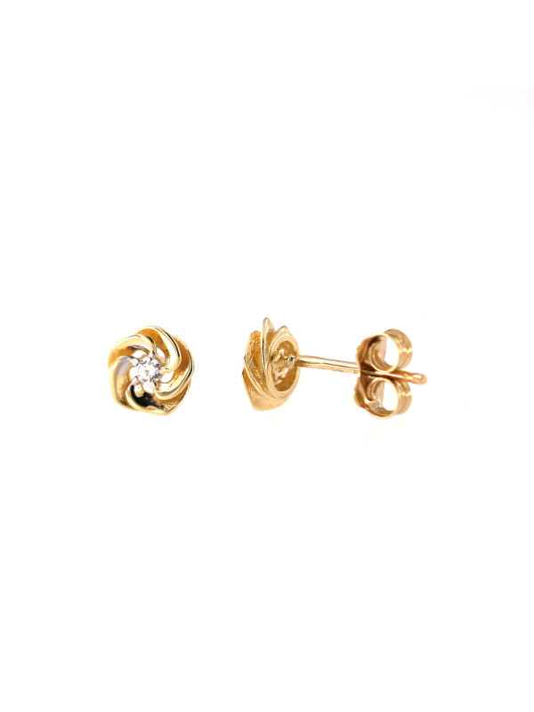 Yellow gold stud earrings BGV07-10-10