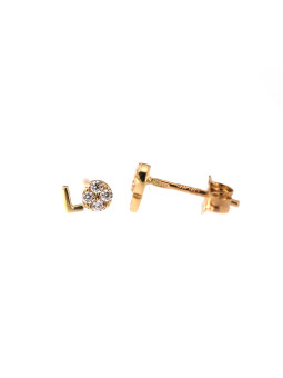 Yellow gold stud earrings BGV07-27-02