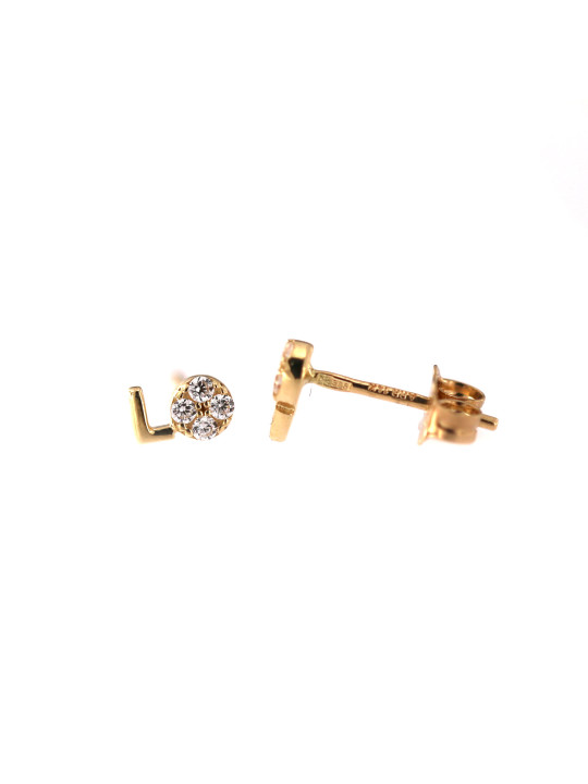 Yellow gold stud earrings BGV07-27-02