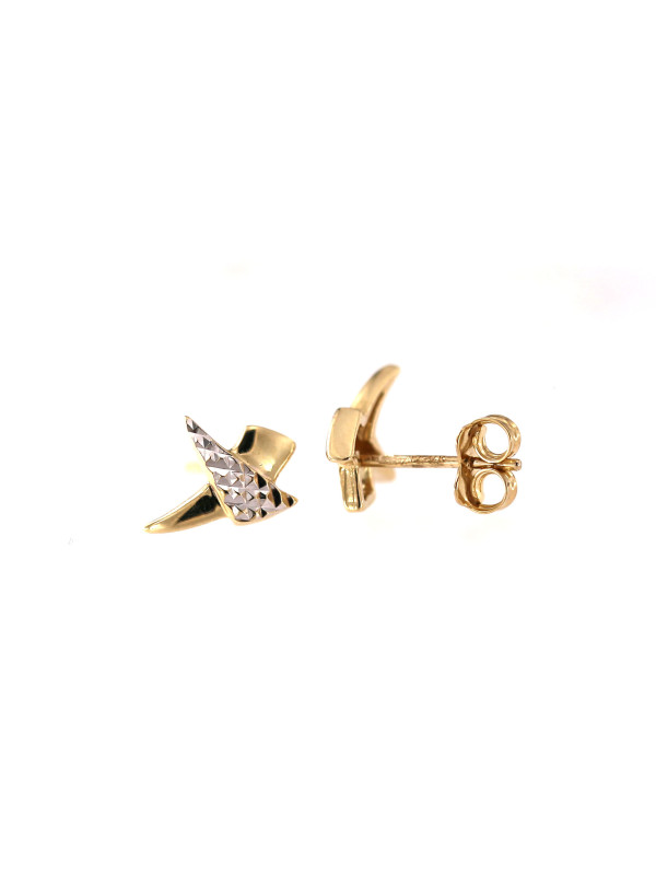 Yellow gold stud earrings BGV08-03-03