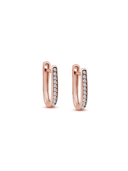 Rose gold diamond earrings BRBR03-01-08