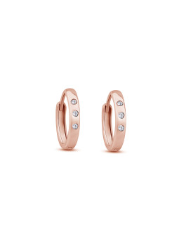 Rose gold diamond earrings BRBR04-02-04