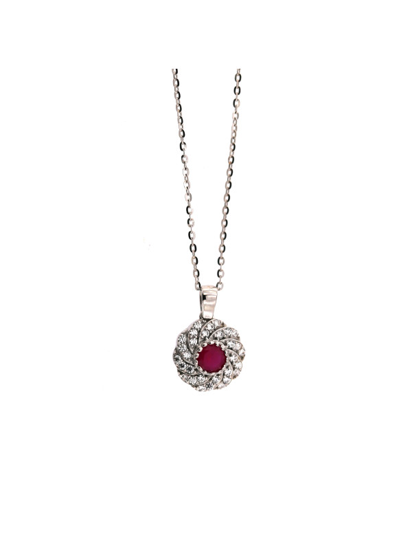 White gold pendant necklace CPB-R-02