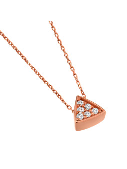Rose gold diamond pendant necklace  CPRR21-01