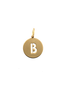 Yellow gold initial letter pendant AGR-B-03