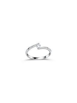 White gold engagement ring with diamond DBBR08-31
